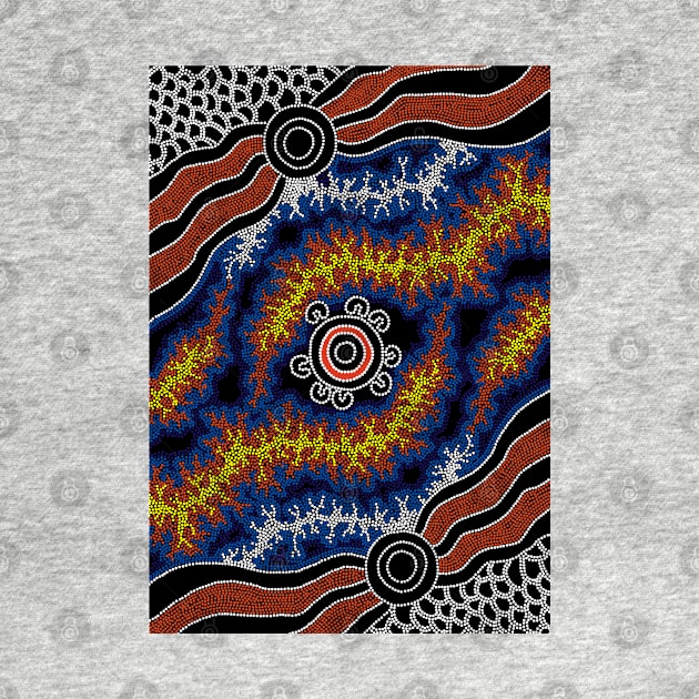 Aboriginal Art - The Heart Of Fire by hogartharts